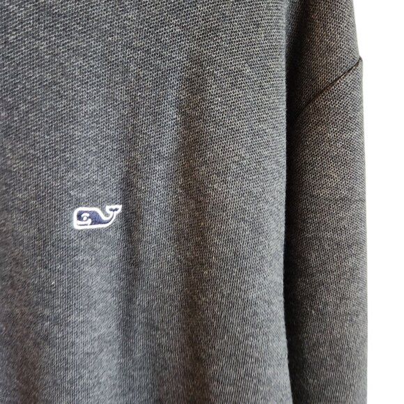Vineyard Vines Sweater Gray XXL Men's Saltwater 1/4 Quarter Zip Pullover Pima - Picture 4 of 10